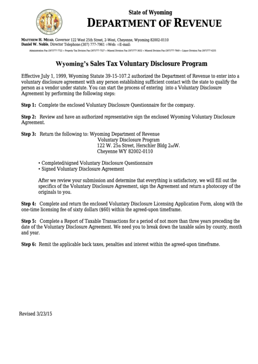 Form 001vd Sales And Use Tax License Application Voluntary Disclosure