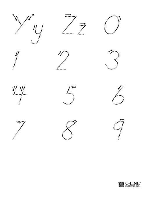 Handwritting Y-9 Template Printable pdf