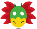 Colorful Dragon Mask Template