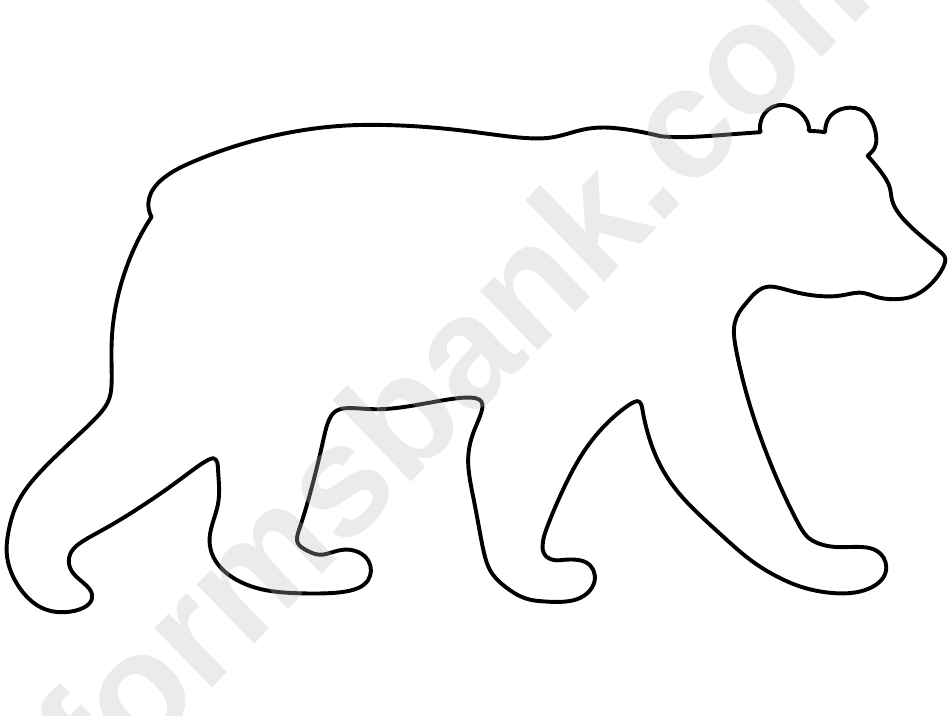 Blank Polar Bear Template printable pdf download