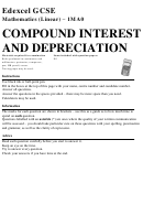 Edexcel Gcse Mathematics (linear) - Compound Interest And Depreciation