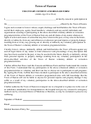 Voluntary Consent And Release Form - Town Of Easton