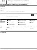 Fillable Form 8946 - Ptin Supplemental Application For Foreign Persons Without A Social Security Number Printable pdf