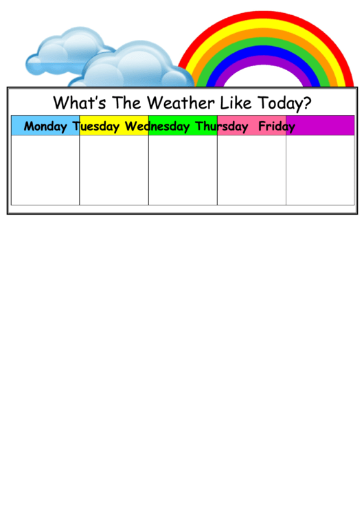 Weather Chart For Kids Printable pdf