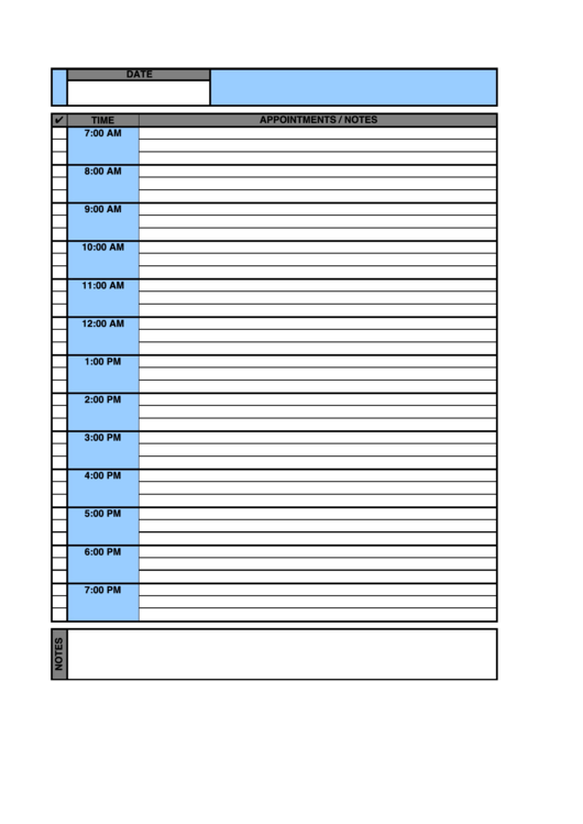 Schedule Template Printable pdf