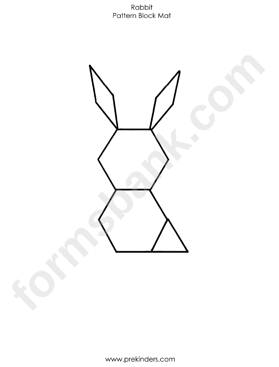 Rabbit Pattern Block Mat