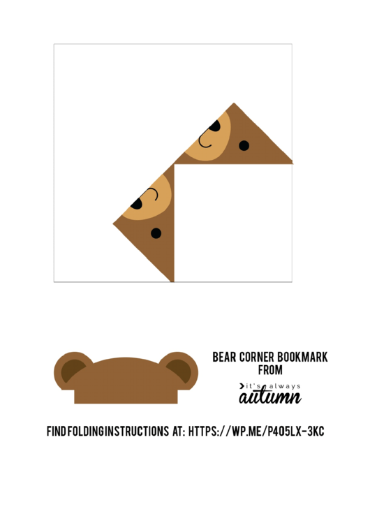 w invoice form 9 pdf Template Bear Corner download Bookmark printable Origami