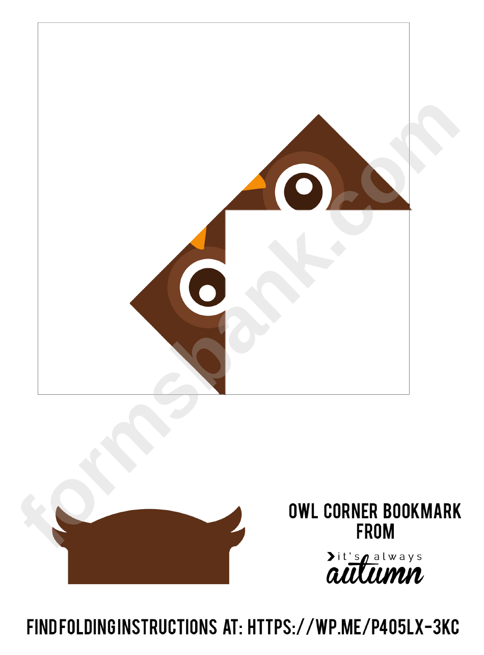 Origami Owl Corner Bookmark Template