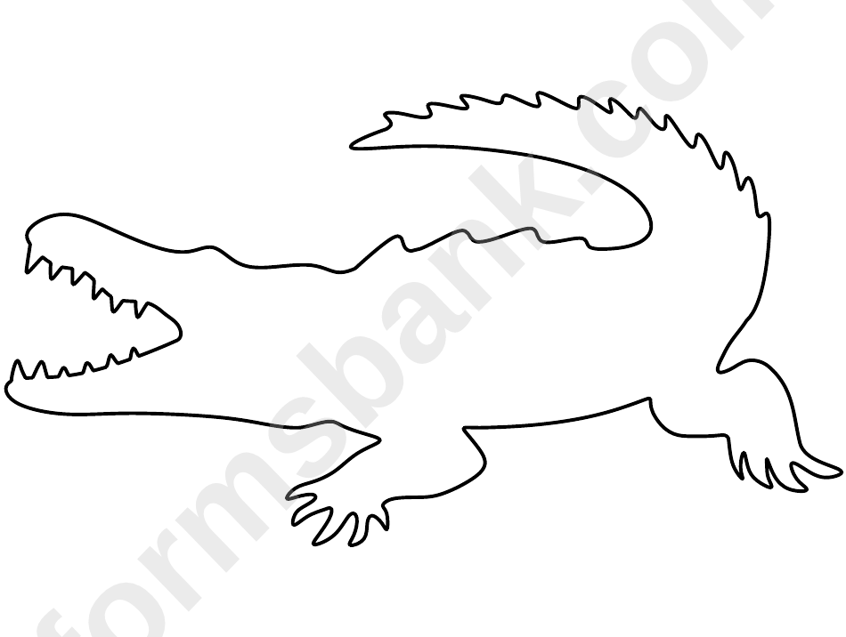 Crocodile Pattern Template printable pdf download