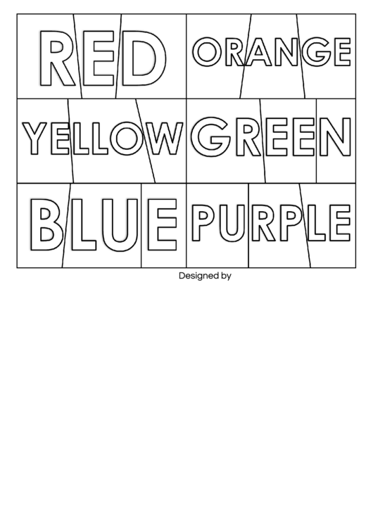 Name Of Color Coloring Sheets Printable pdf