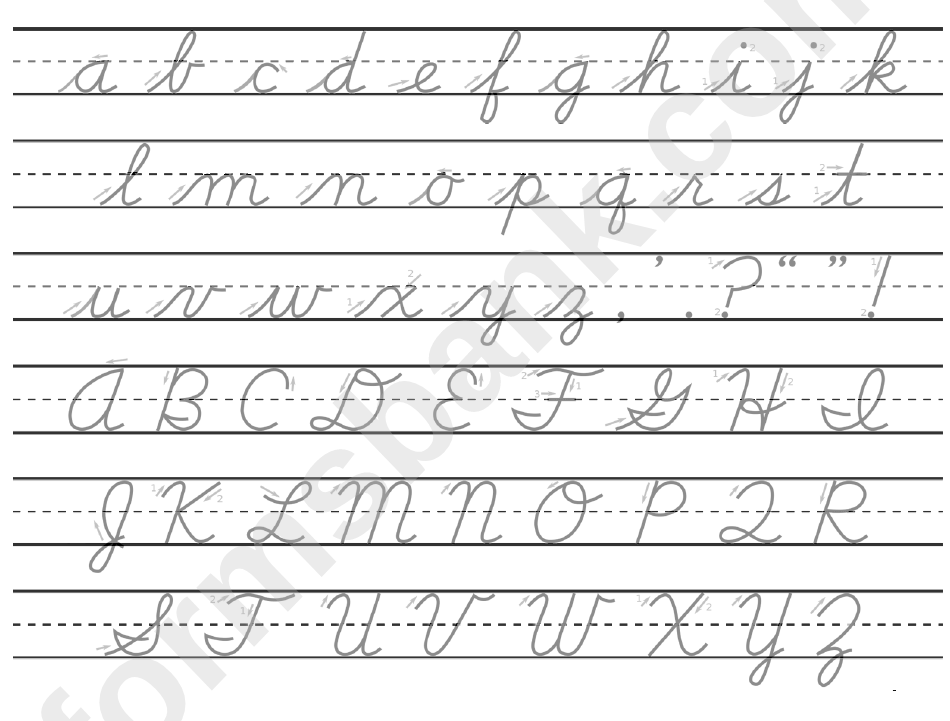 Practice The D'Nealian Script Alphabet (Handout) Handwriting Practice