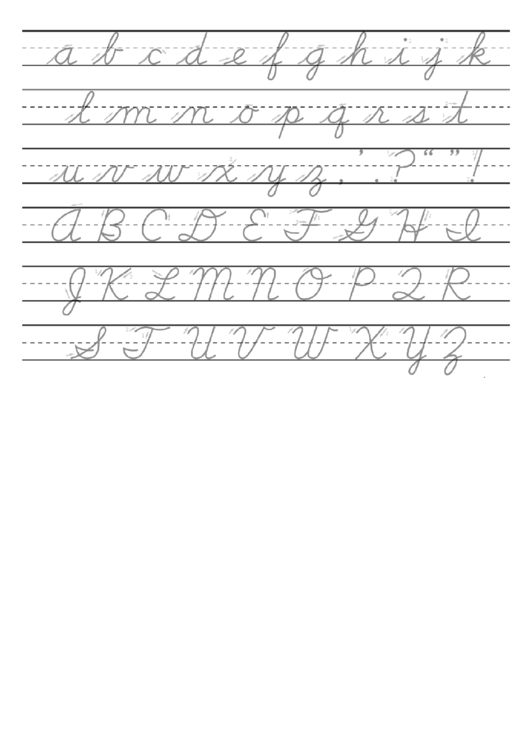Practice The D'Nealian Script Alphabet (Handout) Handwriting Practice ...