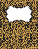 Cheetah Binder Cover Template