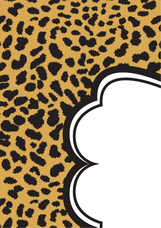 Cheetah Binder Cover Template Printable pdf