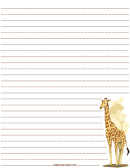 Giraffe Stationery Templates