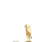 Giraffe Blank Stationery (without Lines) Templates