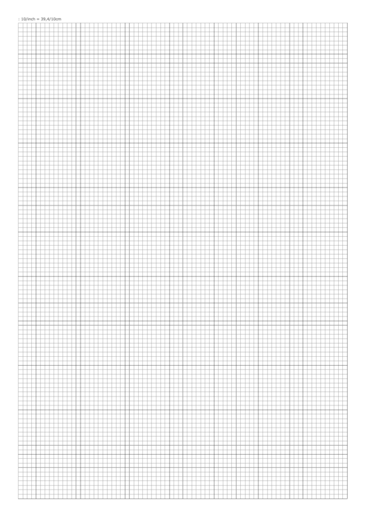 Grid Paper: 10/inch - 39.4/10 Cm Printable pdf