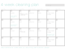 4-week Cleaning Schedule
