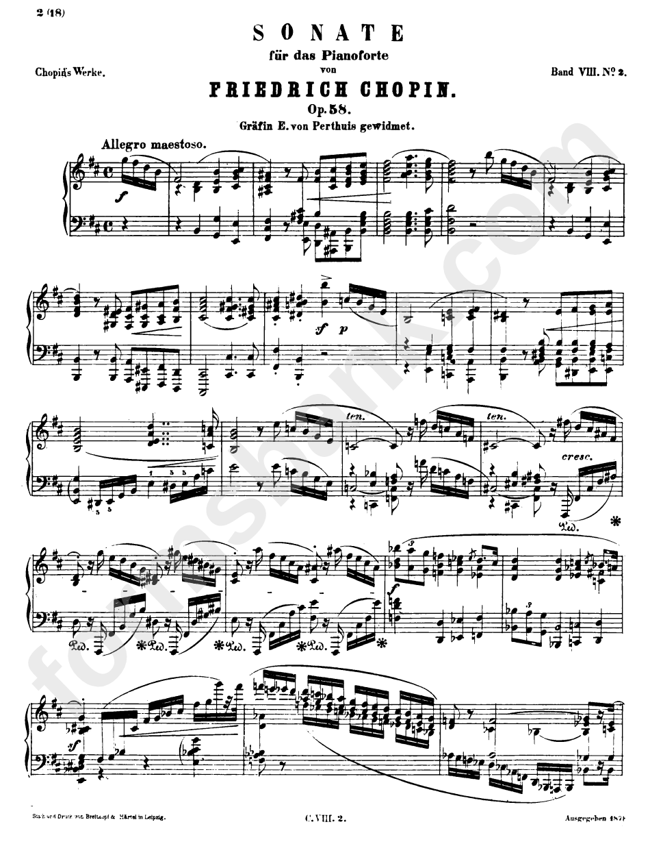 Chopin - Sonate Sheet Music