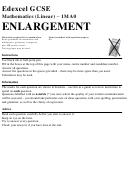 Edexcel Gcse Mathematics (Linear) - Enlargement Printable pdf