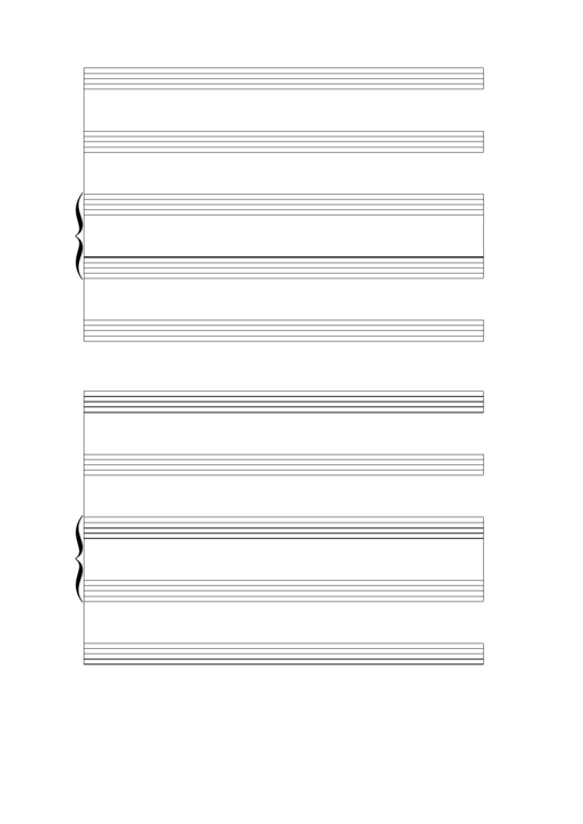 Choir And Organ, 5 Staves Sheet Music Printable pdf
