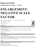 Edexcel Gcse Mathematics (Linear) - Enlargement: Negative Scale Factor Printable pdf