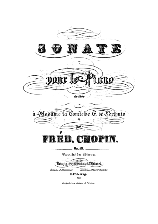 First Edition - Leipzig: Breitkopf Und H - Sonate Sheet Music Printable pdf