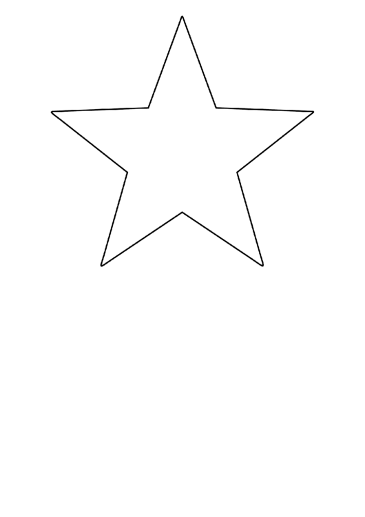 Star Black And White Template Printable pdf