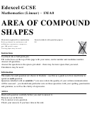 Edexcel Gcse Mathematics (linear) - Area Of Compound Shapes