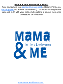 Mama And Me Blue Notebook Labels Template