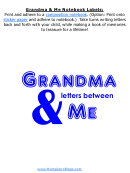 Grandma And Me Blue Notebook Labels Template Printable pdf