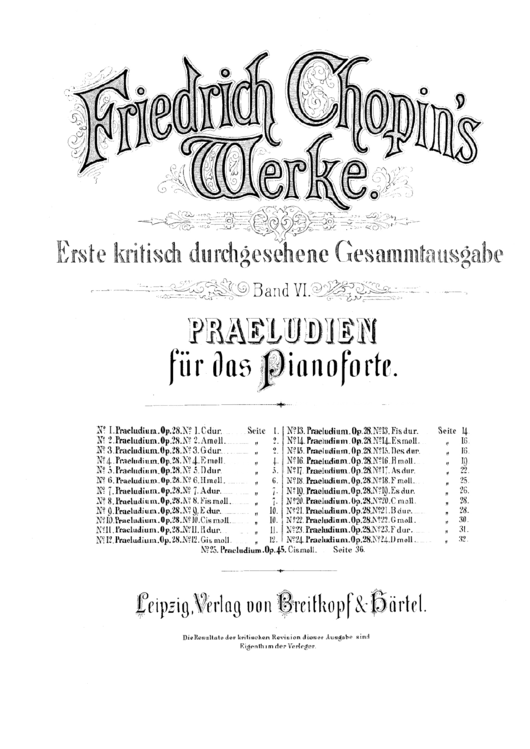 Chopin - 24 Praeludien Sheet Music Printable pdf