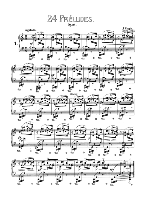 Chopin - 24 Preludes Sheet Music Printable pdf