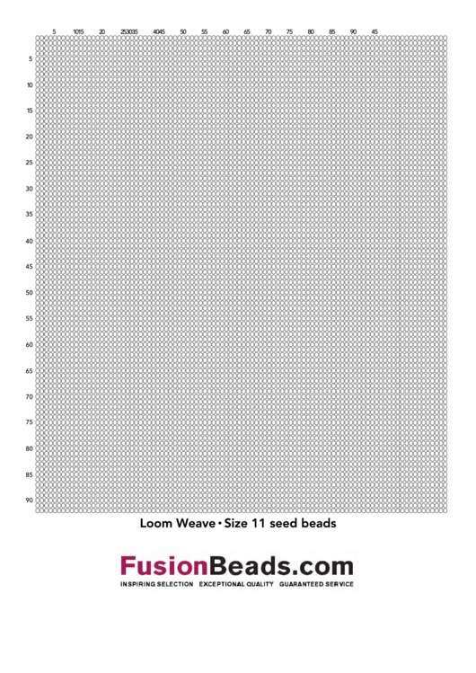 Loom Weave Size 11 Seed Beads Cross Stitch Graph Paper Printable pdf