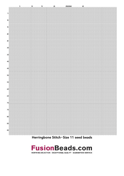 Herringbone Stitch Size 11 Seed Beads Cross Stitch Graph Paper Printable pdf