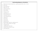 Estimating Masonry Home Building Checklist Template