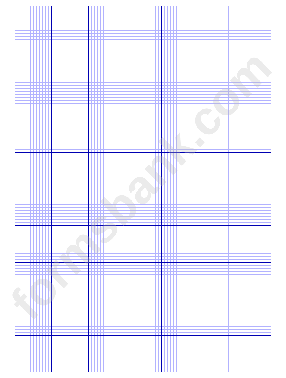 1" Major Lines With 1/12" Minor Lines Graph Paper