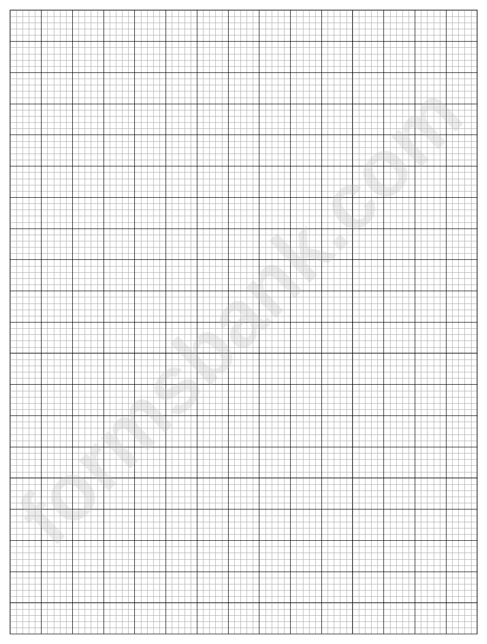 1/2" Major Lines With 1/10" Minor Lines Graph Paper