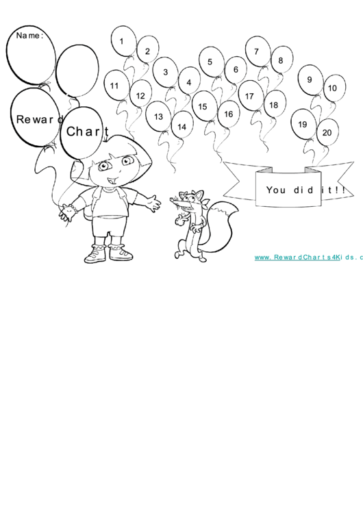 Dora And Swiper Reward Chart Printable pdf