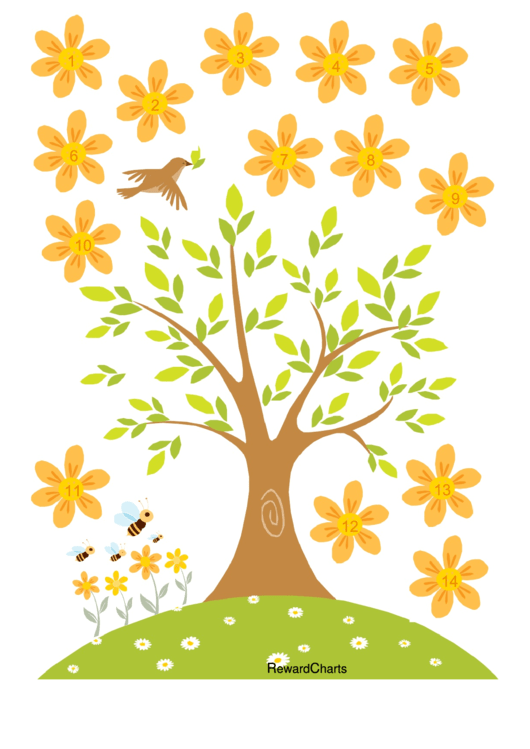 Tree Reward Chart For Kids Printable pdf