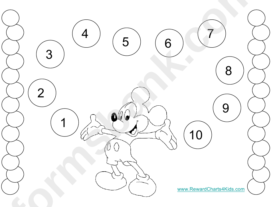 Mickey Mouse Reward Chart For Kids
