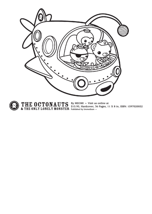 The Octonauts & The Only Lonely Monster Coloring Sheet Printable pdf