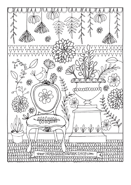 Garden Chair Orgler Coloring Sheet Printable pdf