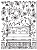 Garden Bench Orgler Coloring Sheet