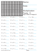 Multiplication 11x Worksheet