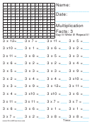 Multiplication 3x Worksheet