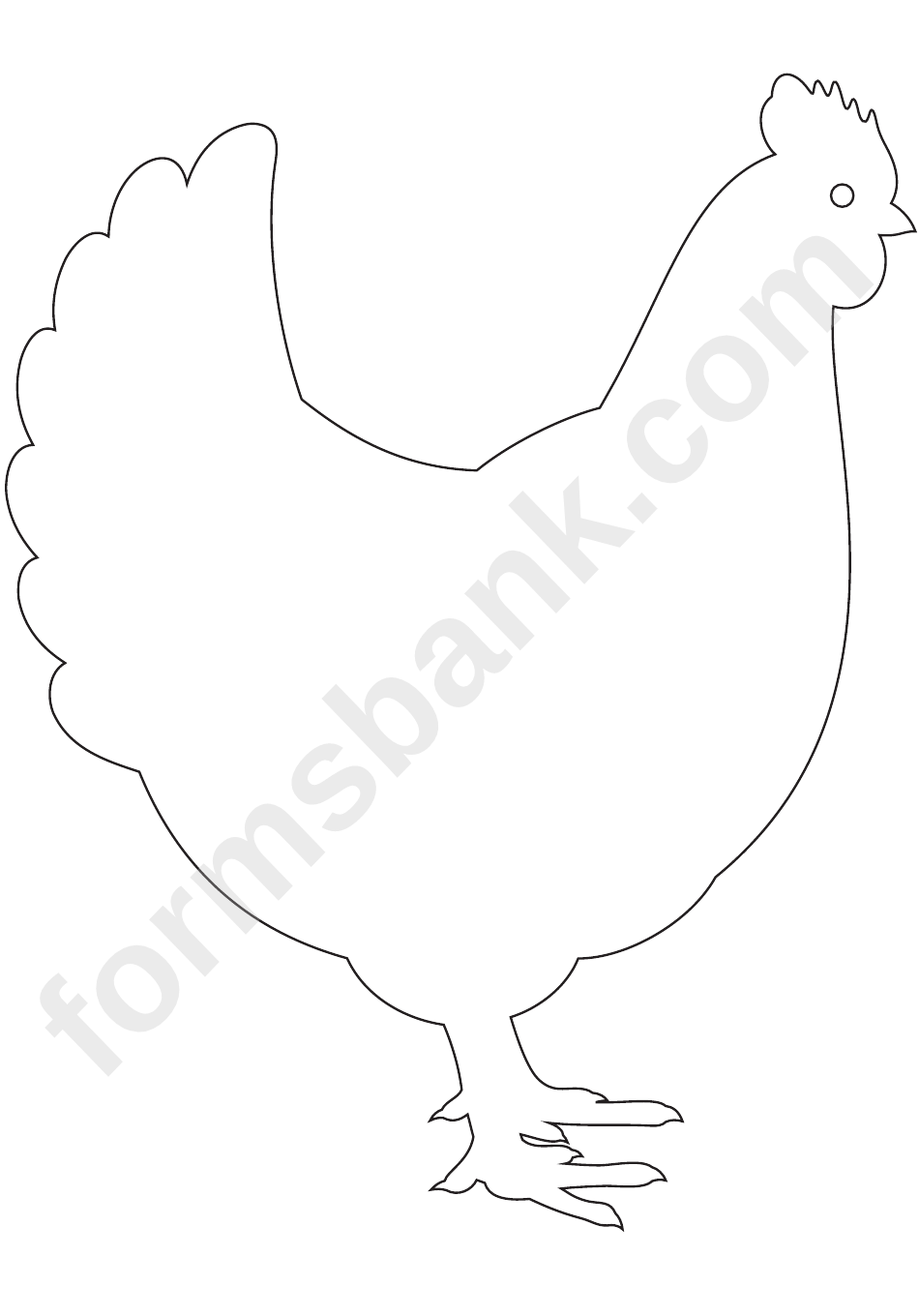 Chicken Silhouette Template