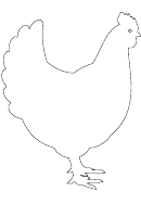 Chicken Silhouette Template