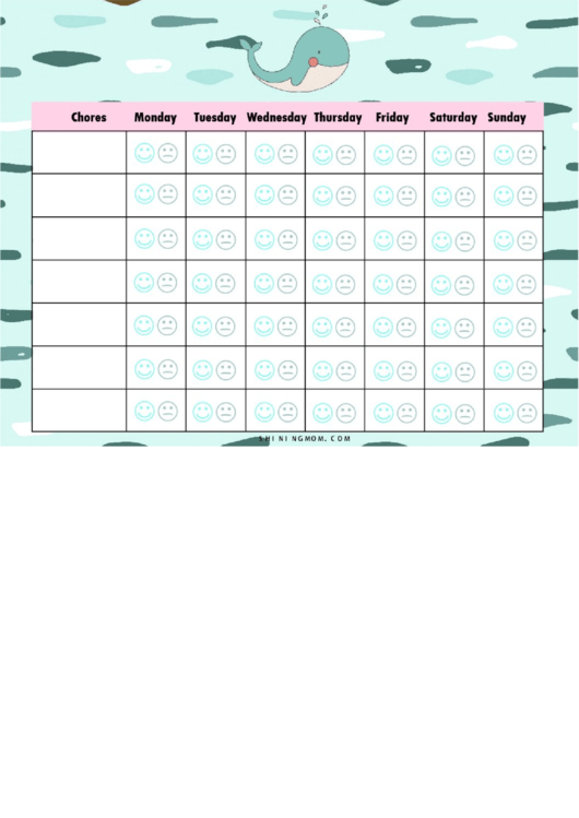 Under Water Style Responsibility Chart Printable pdf