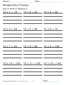 Multiplication Practice 12x Worksheet